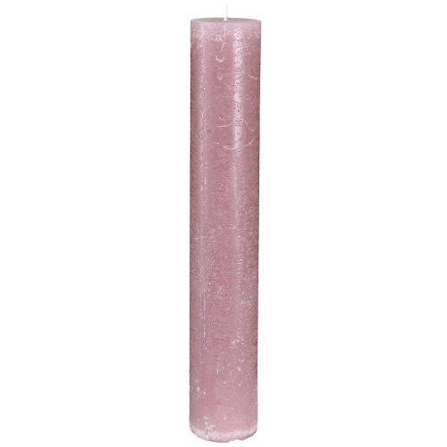 Floristik24 Solid coloured candles in old pink candles 50x300mm 4 pcs