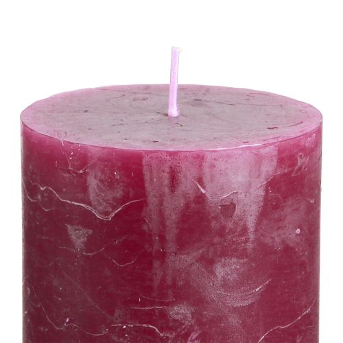 Product Solid coloured candles in Berry pillar 70x100mm 4 pcs