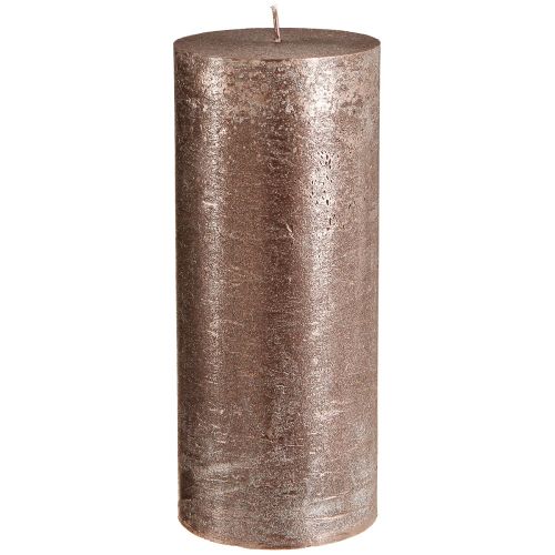 Product Solid coloured pillar candles copper 85mmx200mm 2 pcs