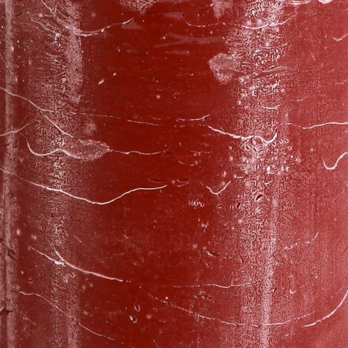 Product Solid coloured pillar candles dark red 85x200mm 2 pcs