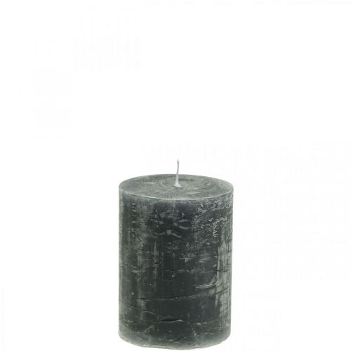 Solid colored candles anthracite pillar candles 60×100mm 4pcs