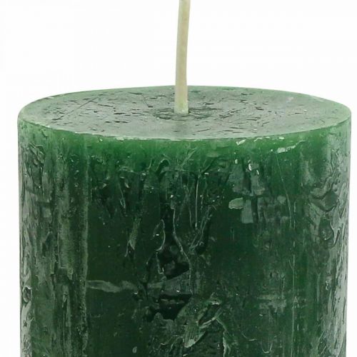 Product Solid Colored Candles Dark Green Pillar Candles 60×110mm 4 Pcs