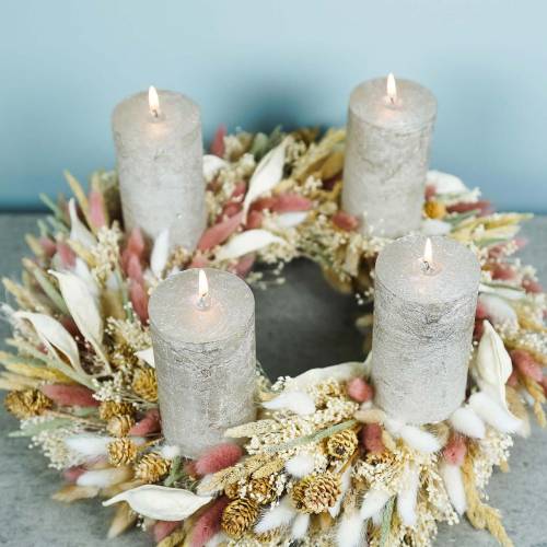 Product Solid coloured candles platinum different sizes