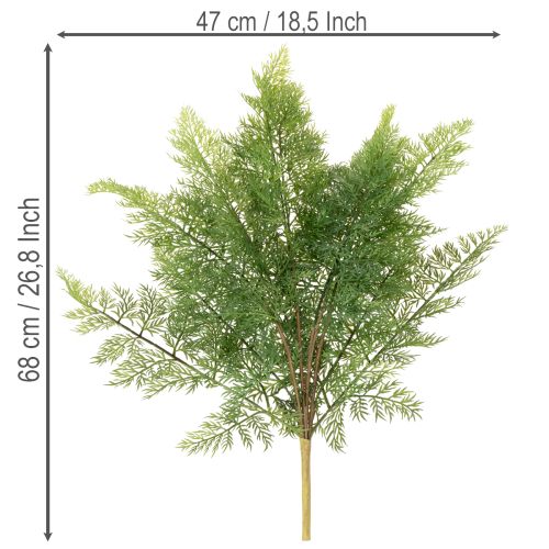 Artificial Green Fern Spray with Multiple Branches, 68cm | Floristik24.co.uk