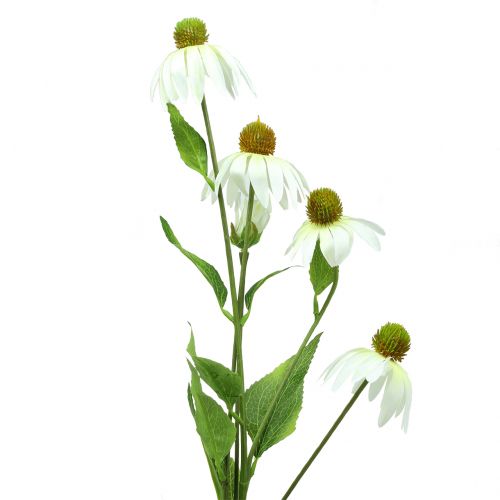 Echinacea flower artificial white 90cm