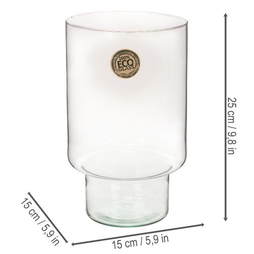 Eco Glass Cylinder Vase 25cm for Indoor Decoration | Floristik24.co.uk