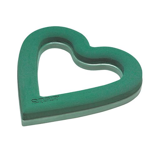 Floristik24 Floral foam heart open floral material green 38cm 2 pcs wedding decoration
