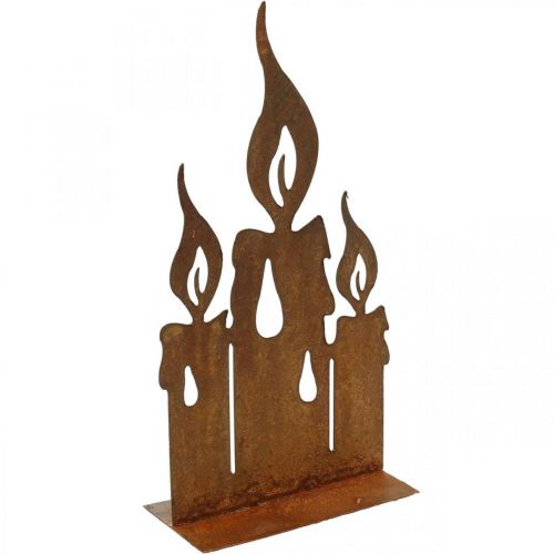 Floristik24 Patina deco standee candles Christmas decoration H20cm