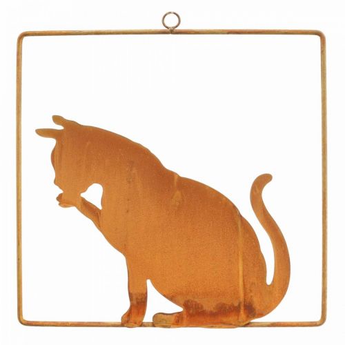 Floristik24 Patina decoration cat rust decoration for hanging 24.5cm