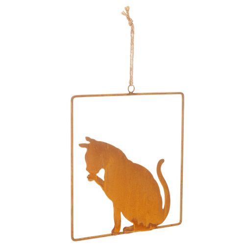 Decorative rusted metal cat ornament, rust decoration for hanging, 24.5cm buy online | Floristik24.co.uk