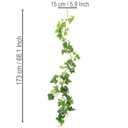 Artificial Ivy Garland for Home Decoration 173cm Green | Floristik24.co.uk