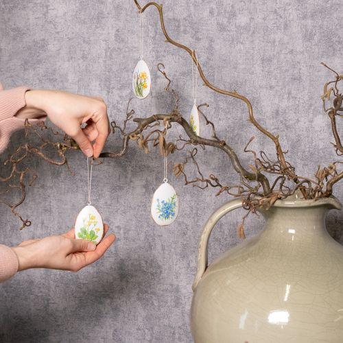 Product Easter eggs with spring flowers, ideal for Easter bouquets or windows, 8cm, 8 pieces