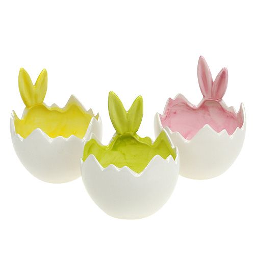 Floristik24 Decoration bowl egg with ears Ø7,5cm H9,5cm 3pcs