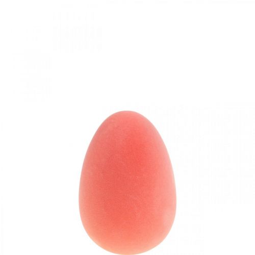 Product Easter egg decoration egg orange apricot plastic flocked 20cm
