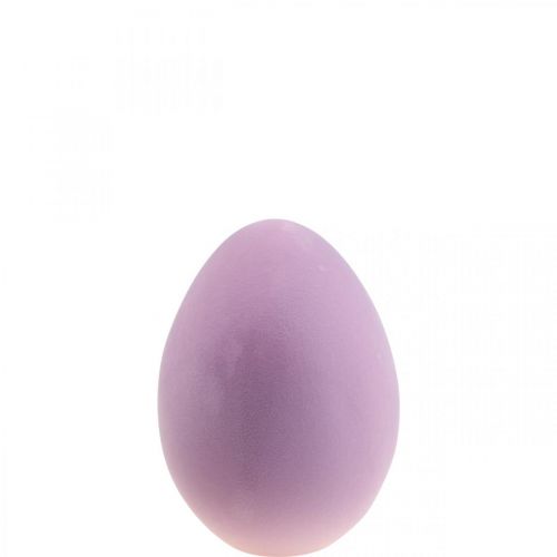 Floristik24 Easter egg decorative egg plastic purple flocked 20cm