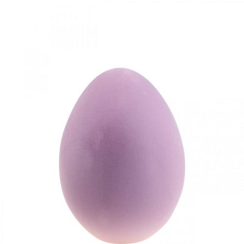 Floristik24 Easter egg plastic decorative egg purple lilac flocked 25cm