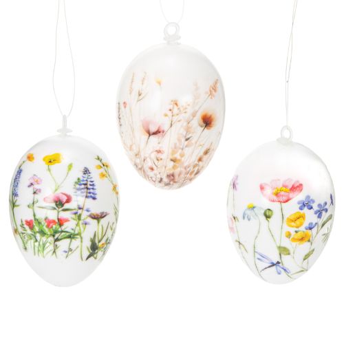 Floristik24 Easter eggs with spring and floral motifs, high-quality Easter decoration, 6cm, 6 pieces