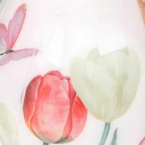 Product Easter egg decoration, tulip motif with ribbon for hanging and spring decoration, 6cm, 12 pieces