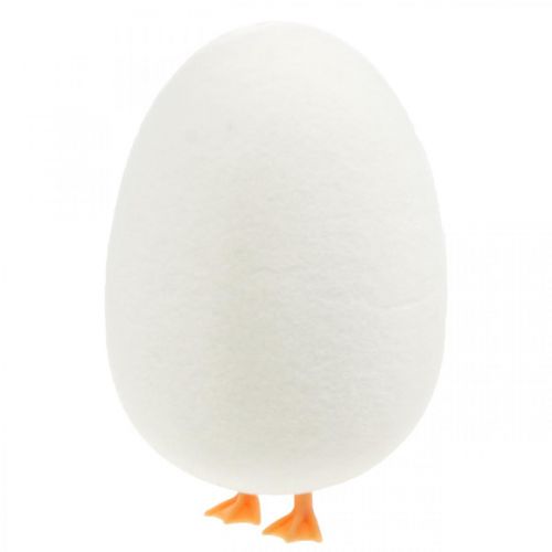 Product Decorative egg with legs Easter egg cream Funny Easter decoration H13cm 4pcs