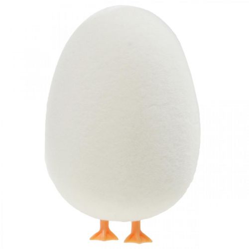 Product Decorative egg with legs Easter egg cream Funny Easter decoration H13cm 4pcs
