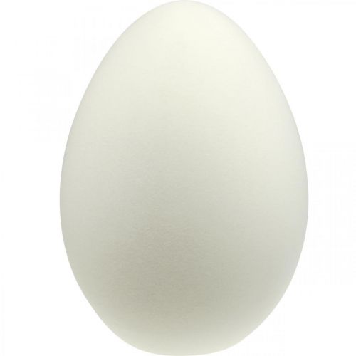 Floristik24 Easter egg large cream decorative egg flocked shop window decoration 40cm