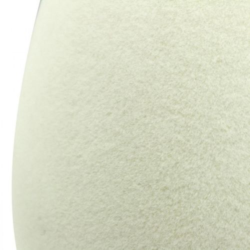 Product Easter egg large cream decorative egg flocked shop window decoration 40cm