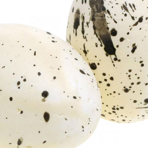 Product Deco egg with feather Artificial Easter eggs Easter decoration H6cm 6 pieces