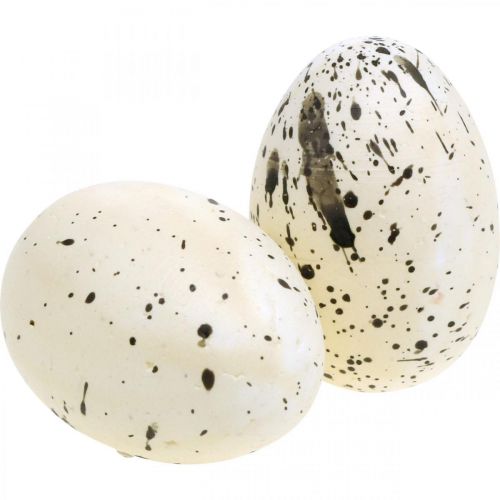 Floristik24 Deco egg with feather Artificial Easter eggs Easter decoration H6cm 6 pieces