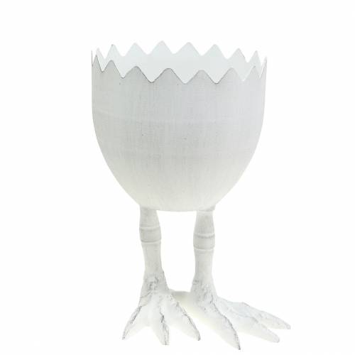 Floristik24 Flower Pot Eggshell on Legs White Ø13cm H21cm