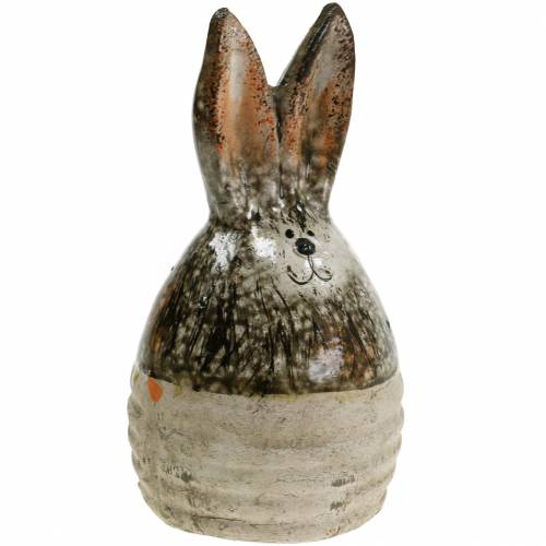 Floristik24 Egg bunny Easter decoration terracotta H11.5cm