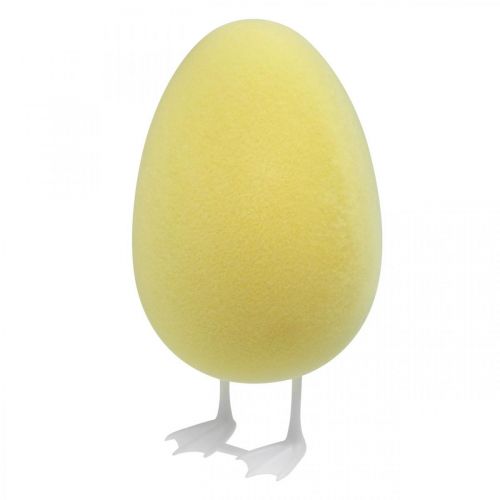 Product Decorative egg with legs yellow table decoration Easter decorative figure egg H25cm