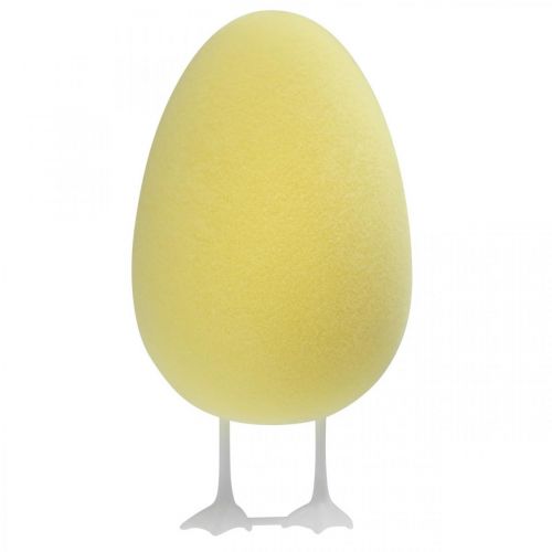Product Decorative egg with legs yellow table decoration Easter decorative figure egg H25cm
