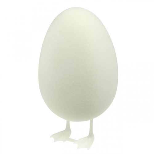 Floristik24 Decorative egg with legs Easter egg white Table decoration Easter figure H25cm