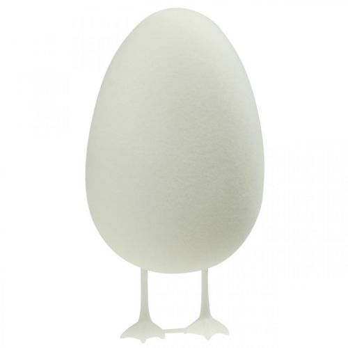Product Decorative egg with legs Easter egg white Table decoration Easter figure H25cm