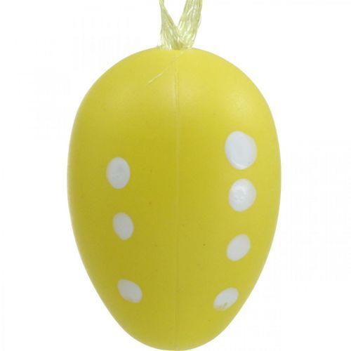 Product Mini Easter egg to hang up dotted yellow, red, orange H4cm 24p