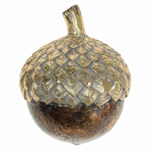 Floristik24 Decorative acorn golden Ø7.4cm H9.7cm