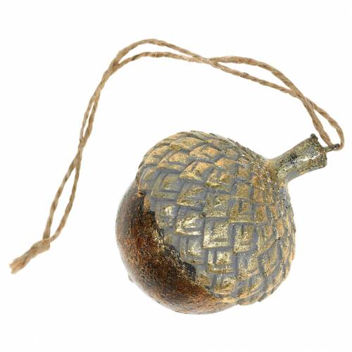 Floristik24 Decorative acorn for hanging golden Ø5.8cm H7.9cm