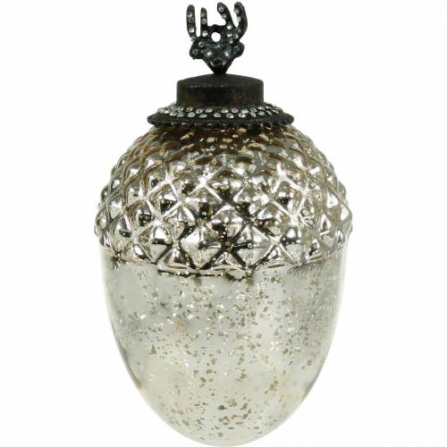 Floristik24 Decorative acorn for hanging glass 15cm champagne 2pcs in a set