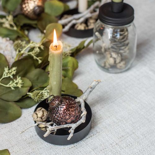 Floristik24 Acorn glass brown decorative cones for hanging advent decoration 5.5×8cm 12pcs