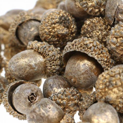 Product Autumn fruits golden, festive autumn decoration, decorative acorns natural, Advent decoration Ø1.5 – 2.5cm L1.5 – 3cm 300g