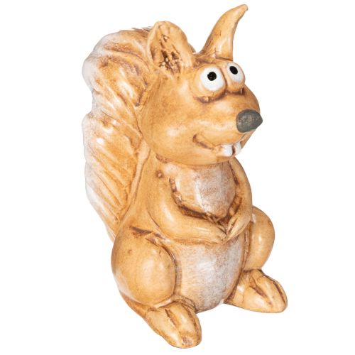 Sitting squirrel figurine for autumn decoration, 10cm