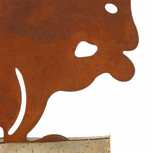 Squirrel Patina on a wooden base 19cm x 25cm