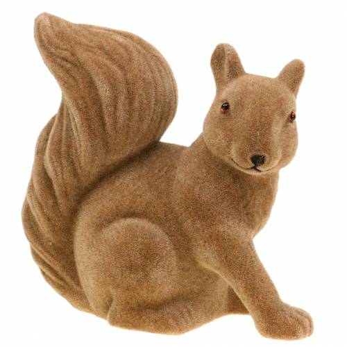 Floristik24 Deco squirrel flocked brown H20cm 2pcs