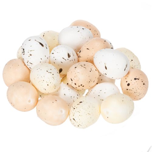 Floristik24 Decorative Easter eggs with a speckled surface for spring arrangements, 3cm, 24 pieces