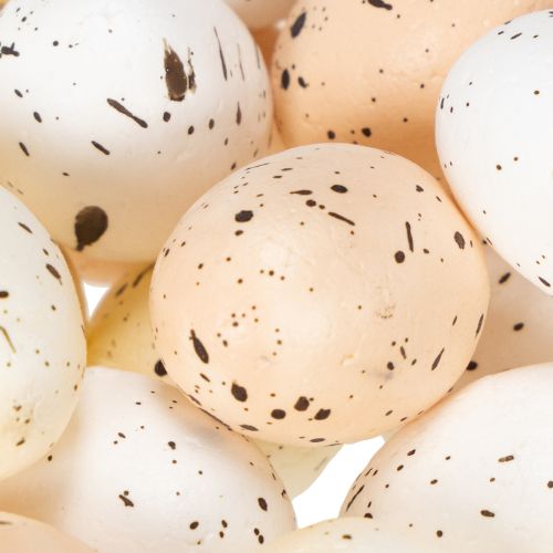 Product Decorative Easter eggs with a speckled surface for spring arrangements, 3cm, 24 pieces