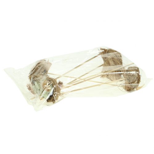 Floristik24 Deco plug bird's nest, Easter decoration, nest with eggs 23cm 6pcs