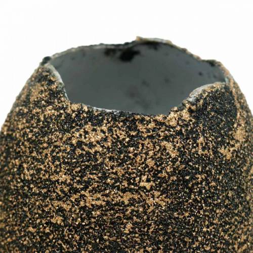 Floristik24 Egg with legs planter eggshell brown gold 13cm 4pcs