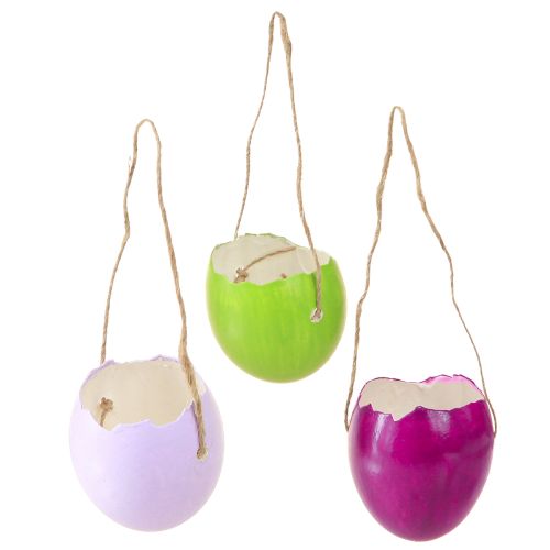 Floristik24 Eggshell Decoration Easter Eggs for Hanging Colored Ø3.5cm 12 Pcs