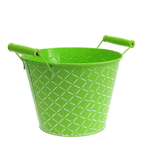 Floristik24 Bucket Green Ø21cm H16cm