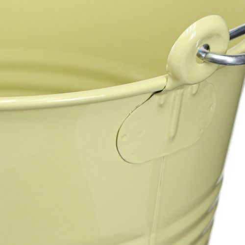 Product Bucket Metal Flower Pot in Green Yellow 26x22.5x23cm 6l